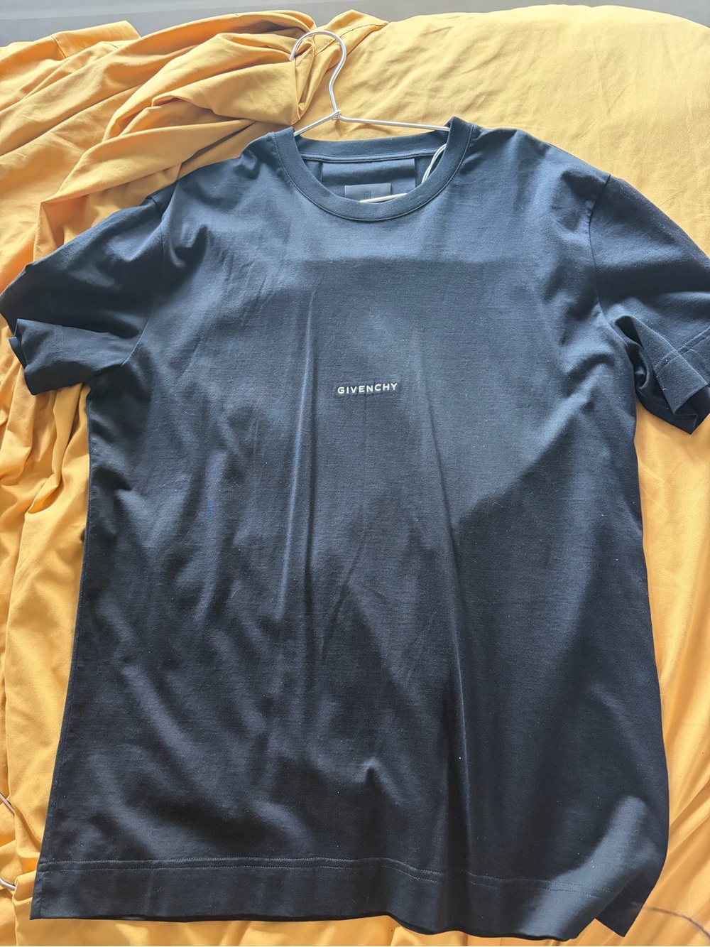Givenchy Black Short Sleeve Crewneck T-Shirt with White Logo